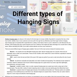 Different types of Hanging Signs