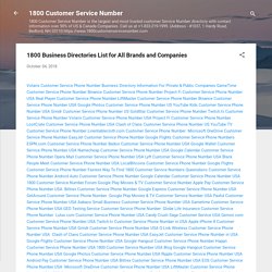 1800 Business Directories List for All Brands and Companies