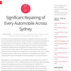 Significant Smash Repairing of Every Automobile Across Sydney
