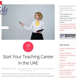 Start Your Teaching Career in the UAE