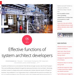 Effective Functions Of System Architect Developers