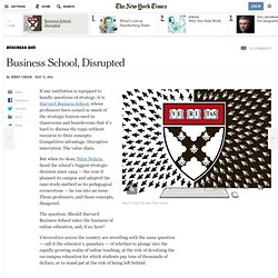 Business School, Disrupted