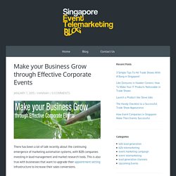 Make your Business Grow through Effective Corporate Events