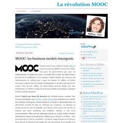 MOOC: les business models émergents