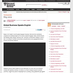Global Business Speaks English
