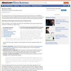 Business Plan Example - Company Summary