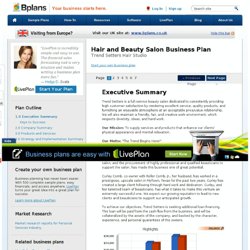 Hair and Beauty Salon Sample Business Plan