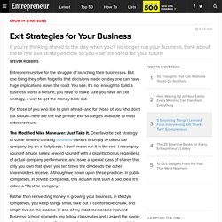 business - Exit Strategies for Your Business