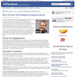 How To Grow Your Business Using Facebook