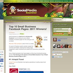 Top 10 Small Business Facebook Pages: 2011 Winners!