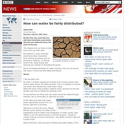 How can water be fairly distributed?