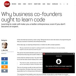 Why business co-founders ought to learn code