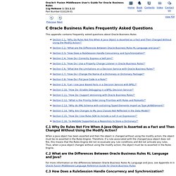 Oracle Business Rules Frequently Asked Questions