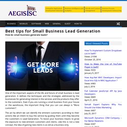 How do small business generate more leads?