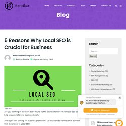 5 Reasons Why Local SEO is Crucial for Business - Hansikar Technologies