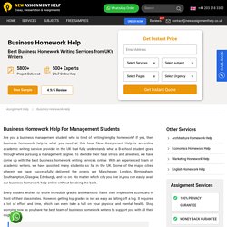 Business Homework Help and Writing Services in UK