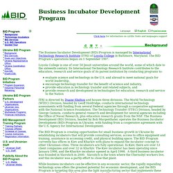 Business Incubator Development Program