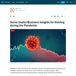 Some Useful Business insights for thriving during the Pandemic