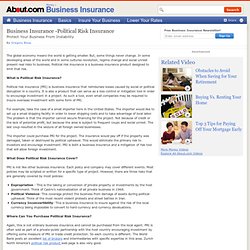 Business Insurance - Political Risk Insurance