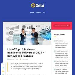 10 Best Business Intelligence Tools - List of BI Software in 2021 Reviews