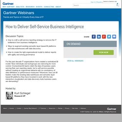 Webinar Registration: How to Deliver Self-Service Business Intelligence