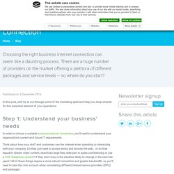 How to choose the right business internet connection?