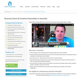 Business, Event & Creative Internships in Australia