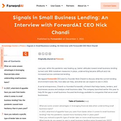 Signals in Small Business Lending: An Interview with ForwardAI CEO Nick Chandi - ForwardAI