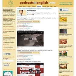 Business English learning and teaching with podcasts in English for students learning business English