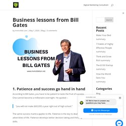 Business lessons from Bill Gates - Invincible Lion