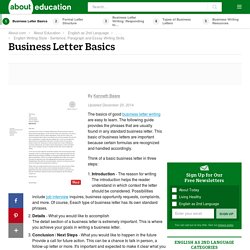 Business Letter Writing Basics