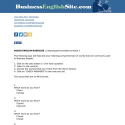 Business English listening practice quiz (ESL) - Audio exercise 1