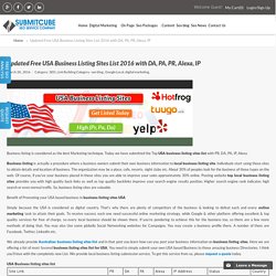 Free Business Listing Sites List 2016 for USA - Submitcube