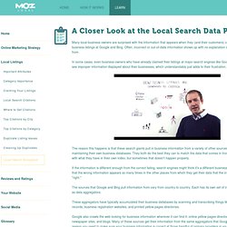A Closer Look at the Local Search Data Providers