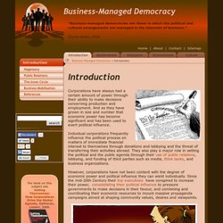 Business-Managed Democracy