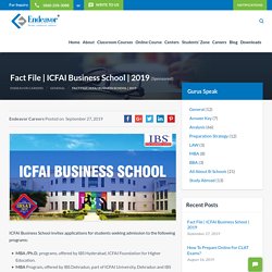 ICFAI Business School Management Program