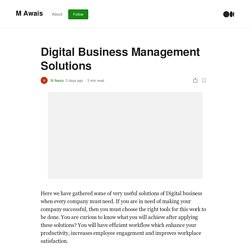 Digital Business Management Solutions