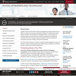 PhD in Business Management Online Degree Program - Capella University