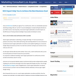 SEO Expert Help You to Achieve the Best Business Goal - Marketing Consultant Los Angeles