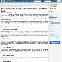 Small Business Marketing Tactics That Get You Guaranteed Leads by Eyes on Solution