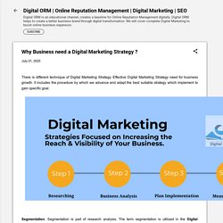 Why Business need a Digital Marketing Strategy ?