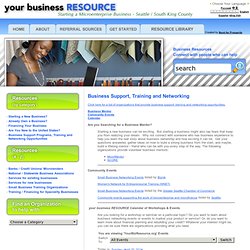 Your Business Resource - Starting a Microenterprise Business - Seattle / South King County
