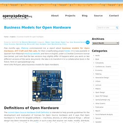 Business Models for Open Hardware