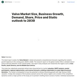 Valve Market Size, Business Growth, Demand, Share, Price and Static outlook to 2030 — Teletype