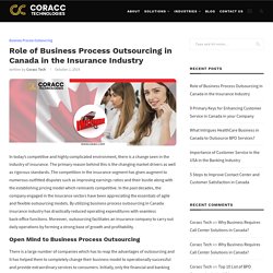 Business Process Outsourcing In Canada In The Insurance