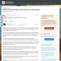 Business Plans - Find a Sample Business Plan at eNotes