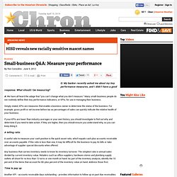 Small-business Q&amp;A: Measure your performance