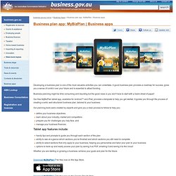 Business Plan iPad app: MyBizPlan