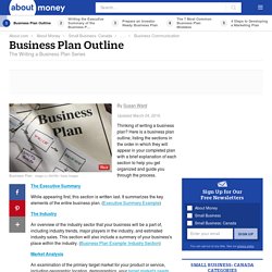 Business Plans - Business Plan Outline