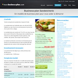 Business-plan Sandwicherie